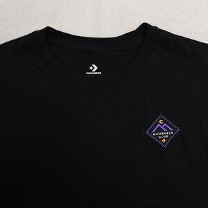 Converse Crew Neck Short Sleeve Graphic T Shirt Mens Size Medium M Black